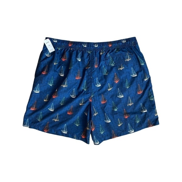 Basic Editions Blue Sailboat Swim Trunks Men’s Size XXL. RN#42000 - Picture 15 of 16